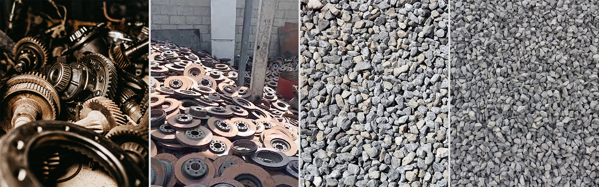 Stone aggregate and recyclable metal